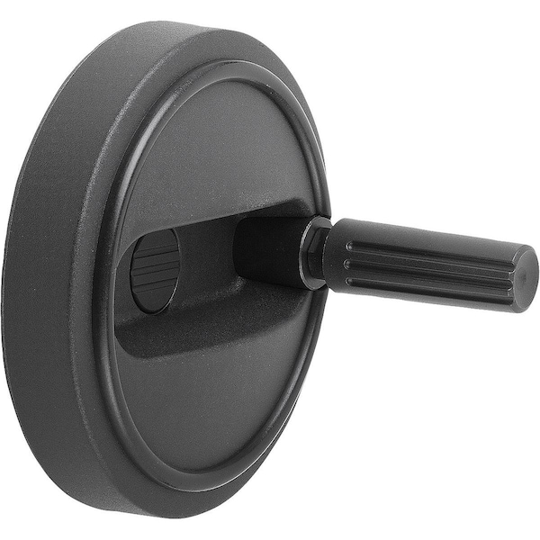Handwheel D1=125, Reamed Hole D2=16H7, Wout Transverse Hole, Size:3, Plastic, Comp: Plastic,